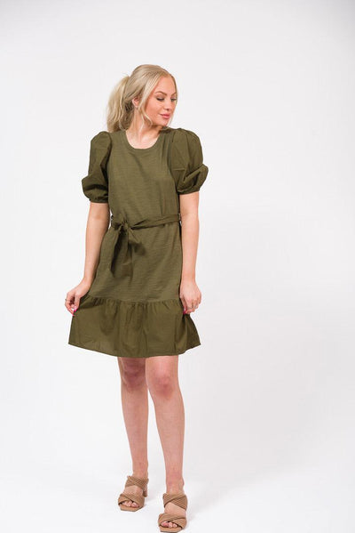 two tone green dress
