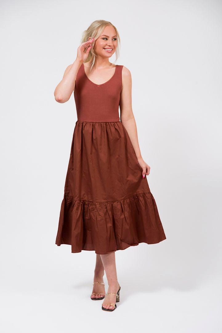 colored mixed media dress