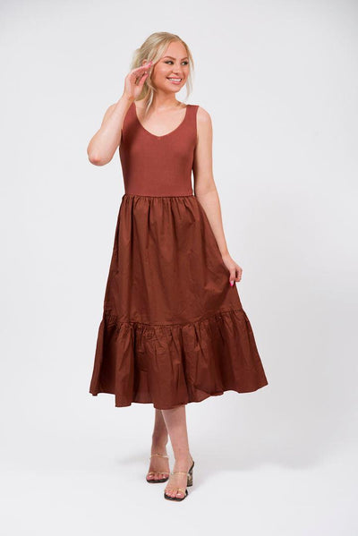 colored mixed media dress