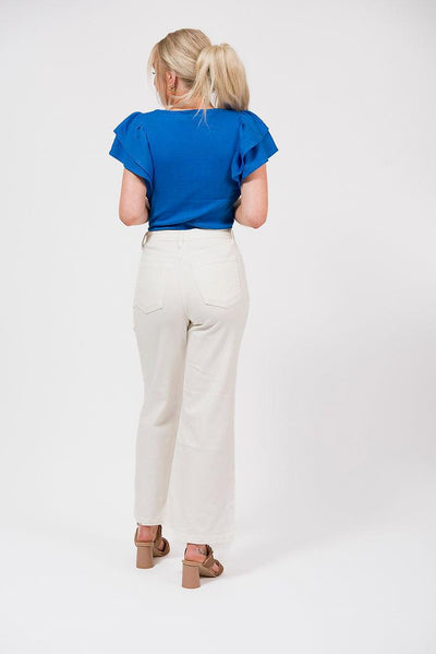 blue basic top