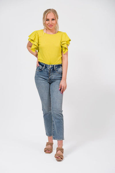bright rib knit top