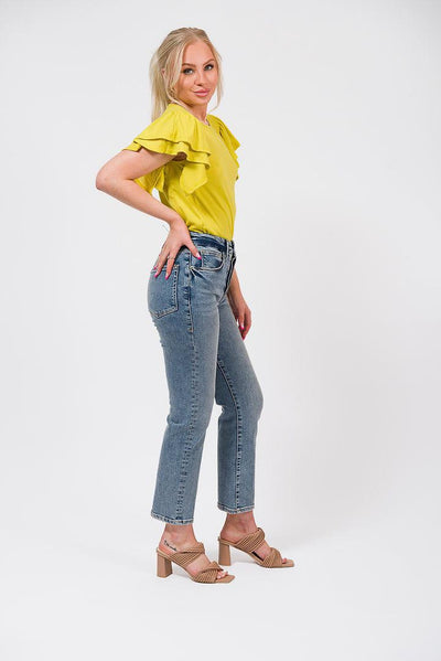 ruffle sleeve top