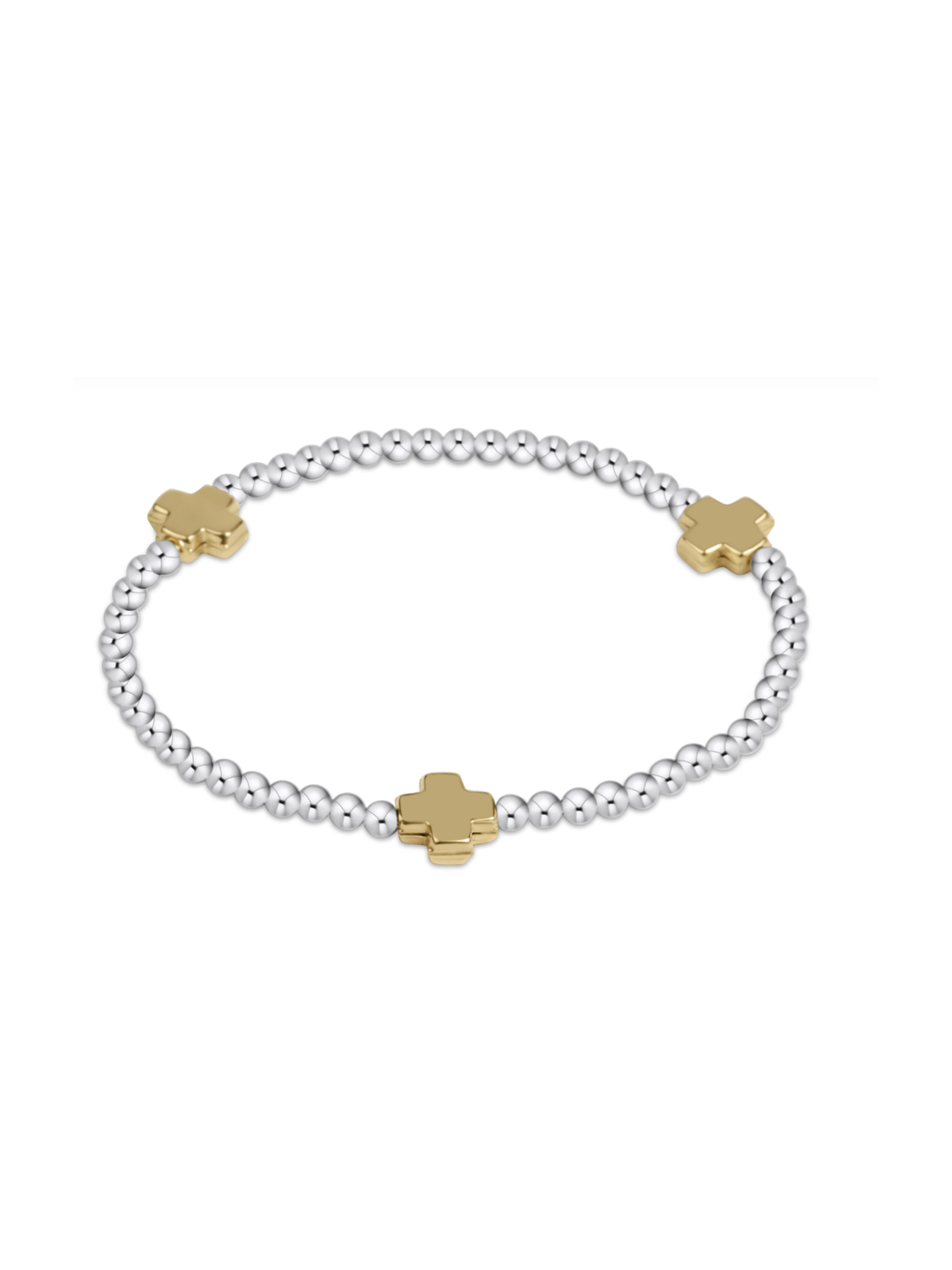 enewton Signature Cross 3mm Mixed Metal Bracelet - Gold