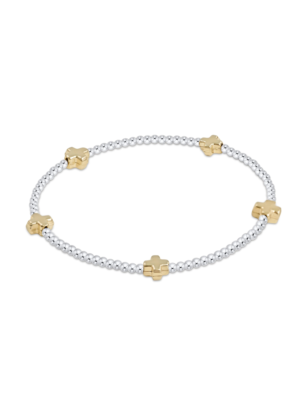 enewton Signature Cross Small 2mm Mixed Metal Bracelet - Gold