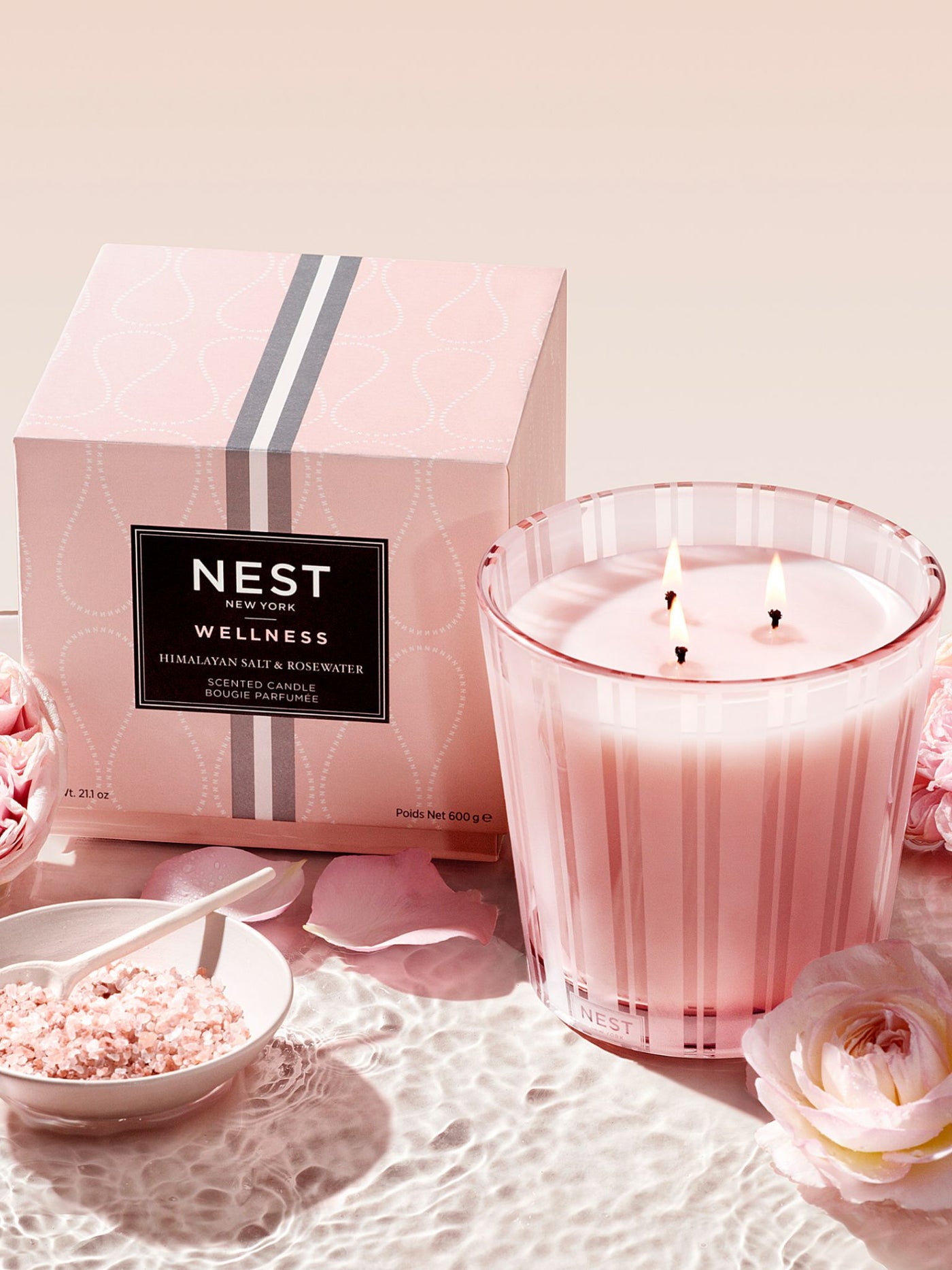 pink salted candle