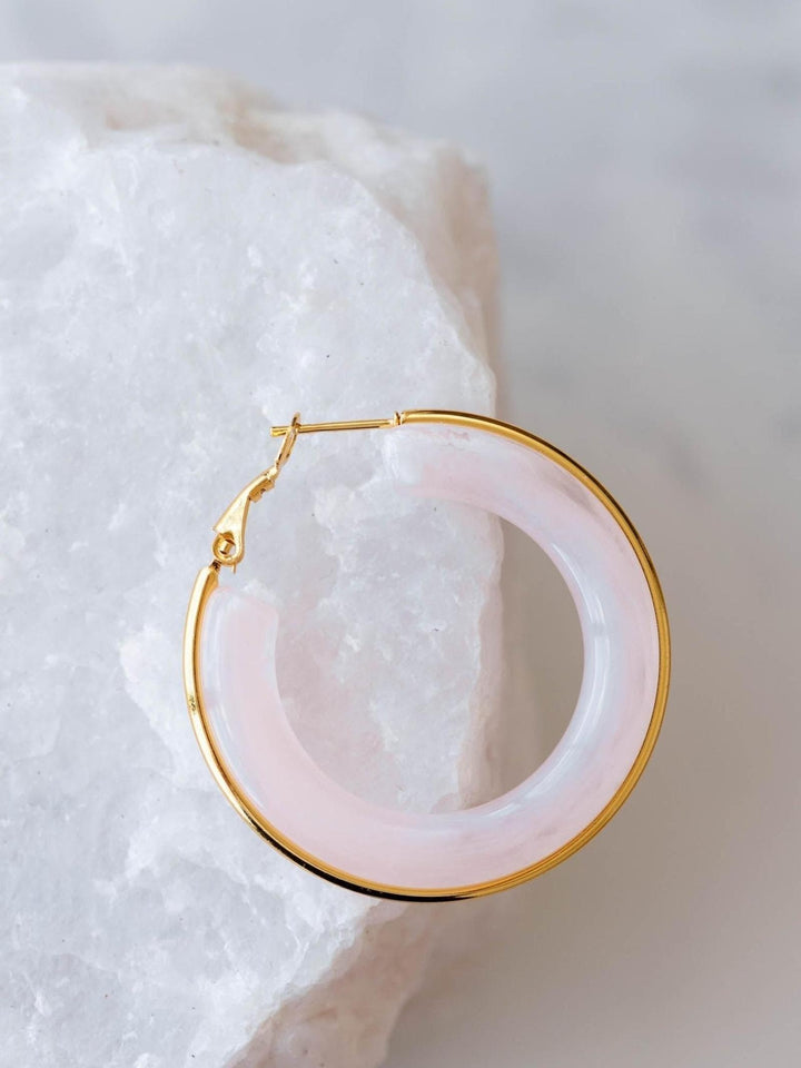 Acrylic 1.5" Hoop With Accent Earring