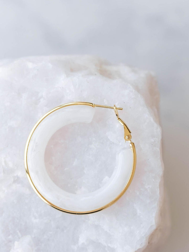 Acrylic 1.5" Hoop With Accent Earring