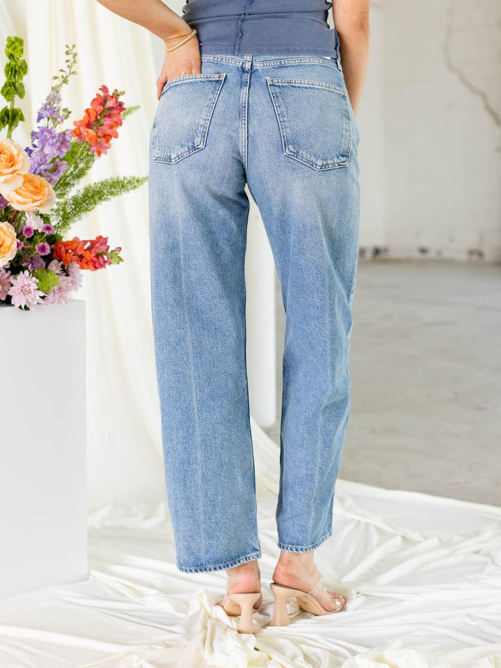 medium wash denim