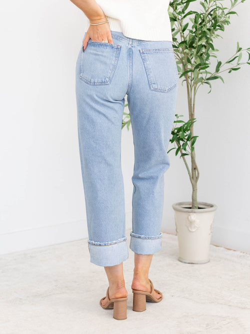 AGOLDE Fran Force Cuff StraightDenim jeans