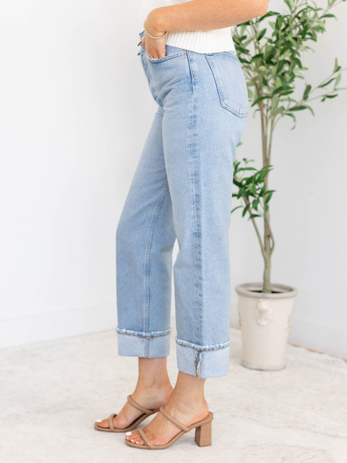 AGOLDE Fran Force Cuff StraightDenim jeans