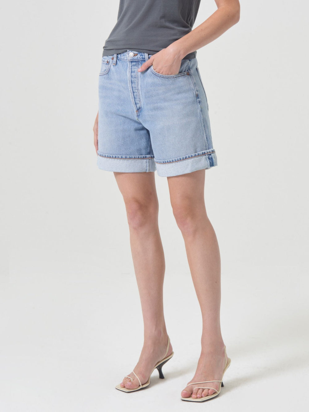 AGOLDE Tension Dame Tacked Cuff ShortDenim Shorts/Skirts