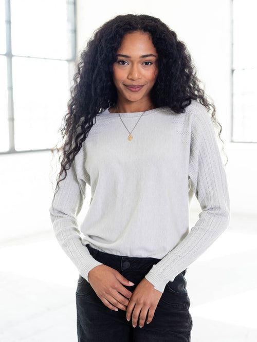 grey soft knit dolman