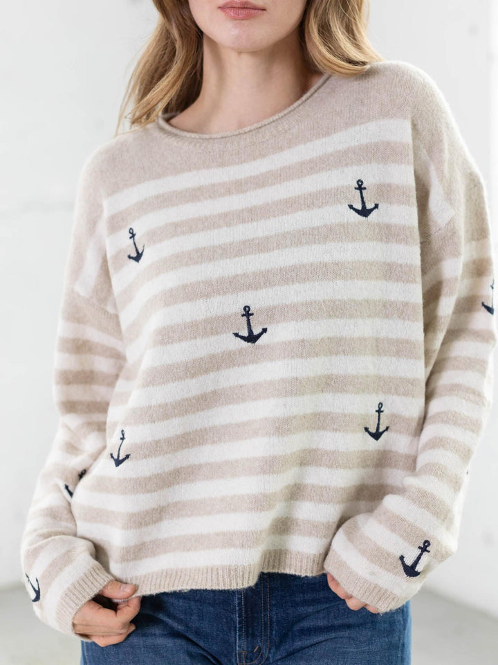 boat anchor striped sweater