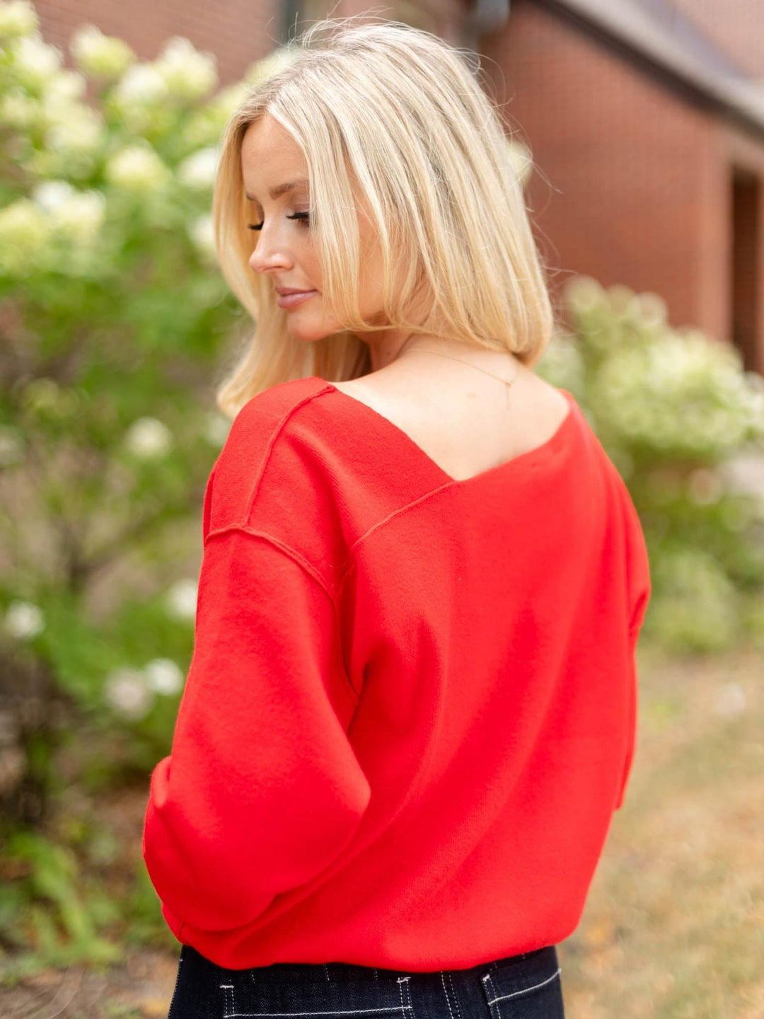 Asymmetric Neck Knit Sweater