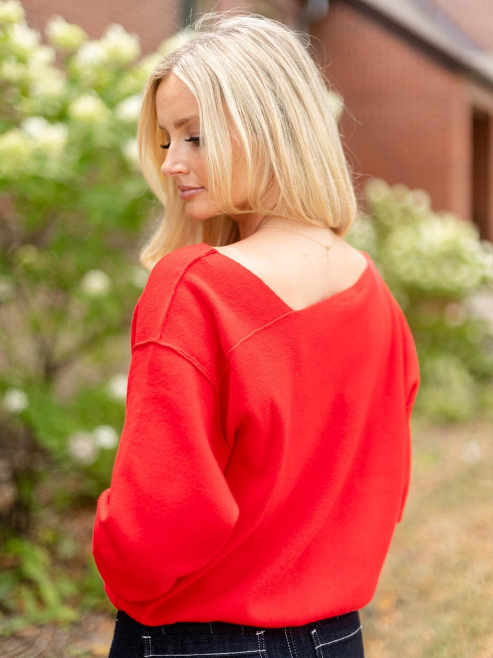 Asymmetric Neck Knit Sweater