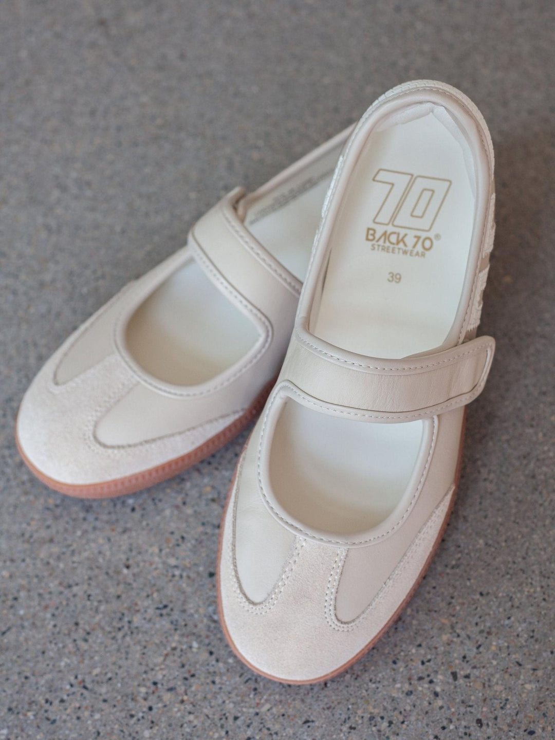 BACK70 Aya Mary Jane Sneaker - Beige Milk