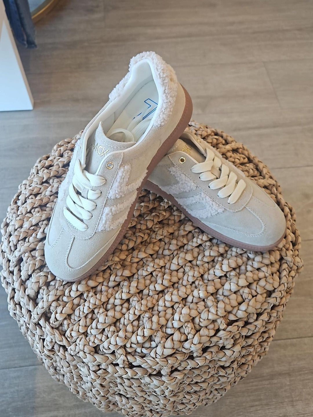 textured beige sneaker