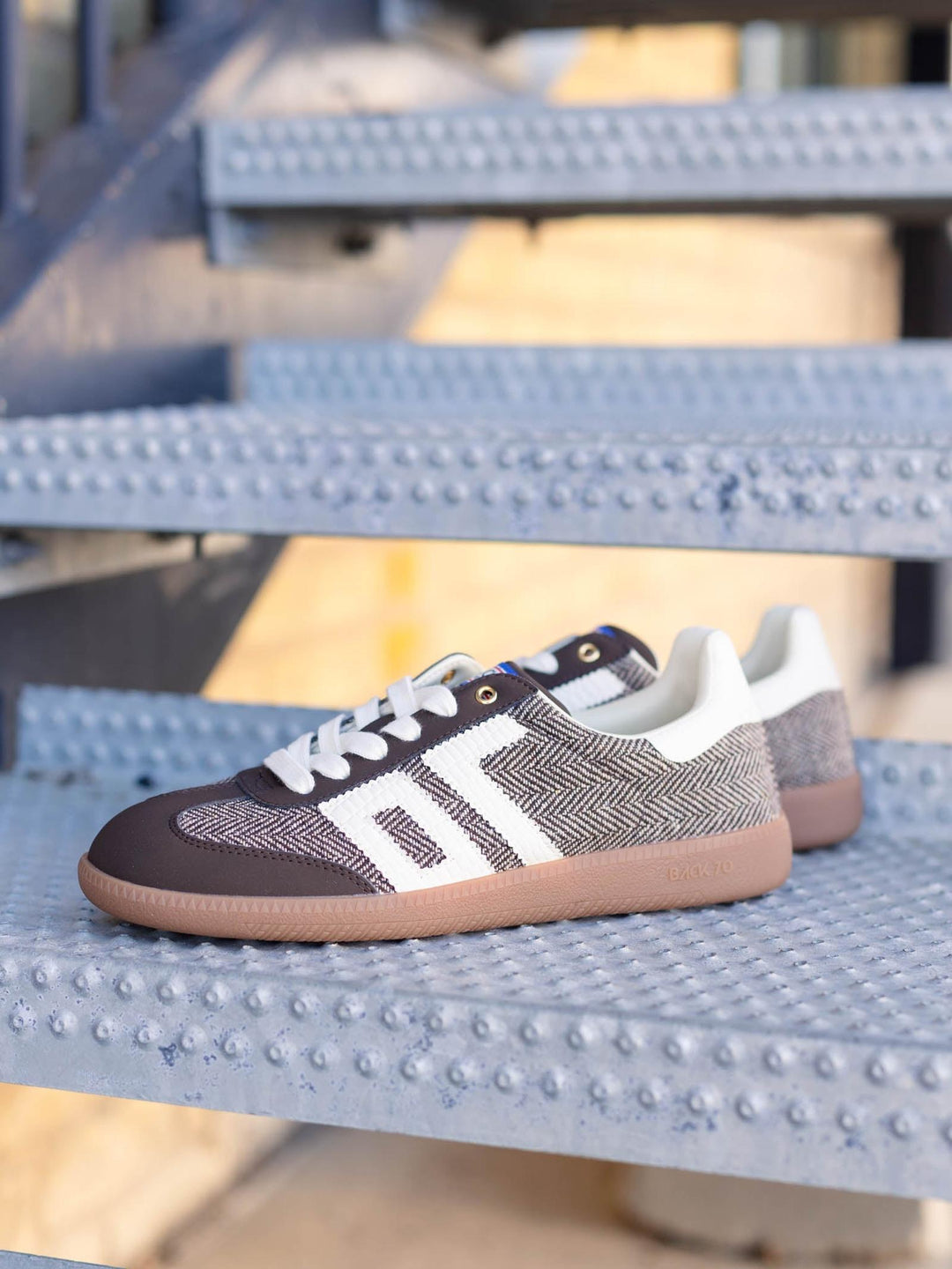 brown pattern sneaker