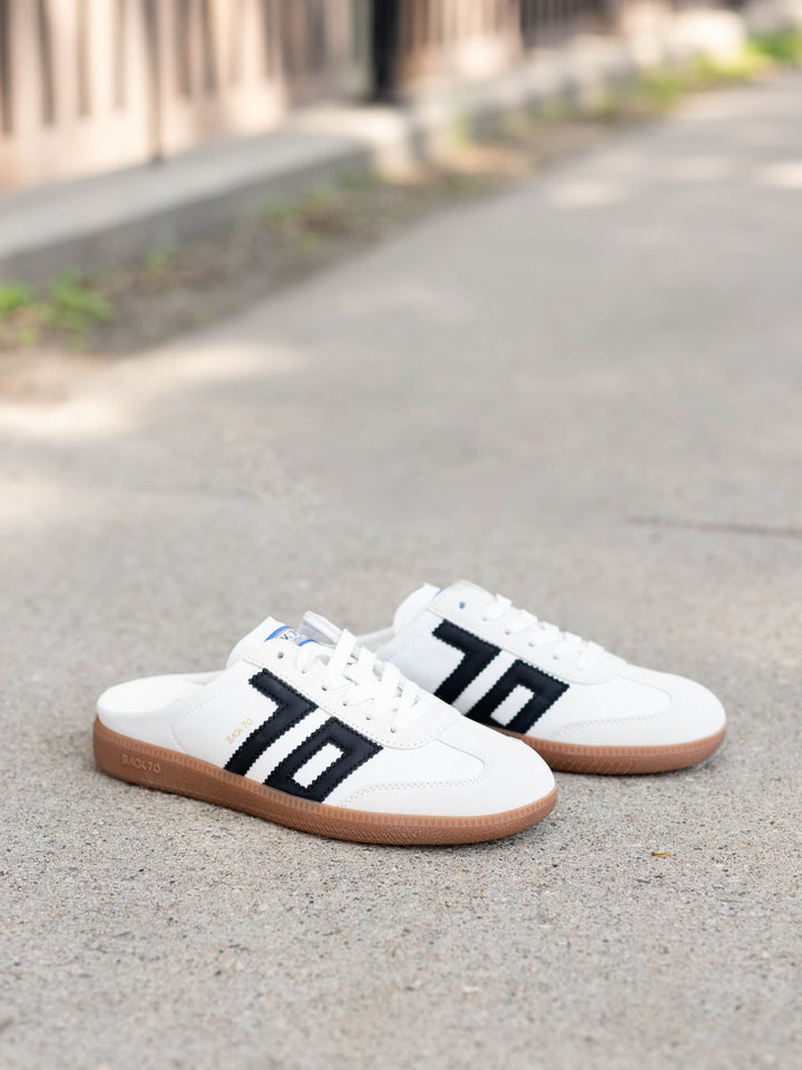 BACK70 Easter Mule Sneaker - White Black