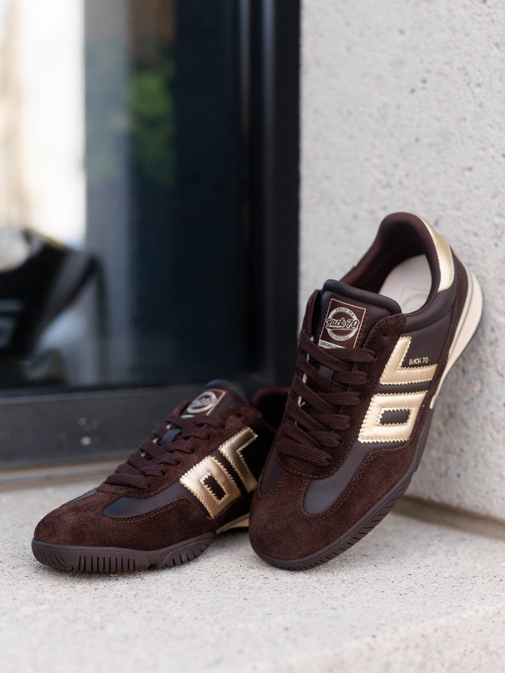 brown sneakers