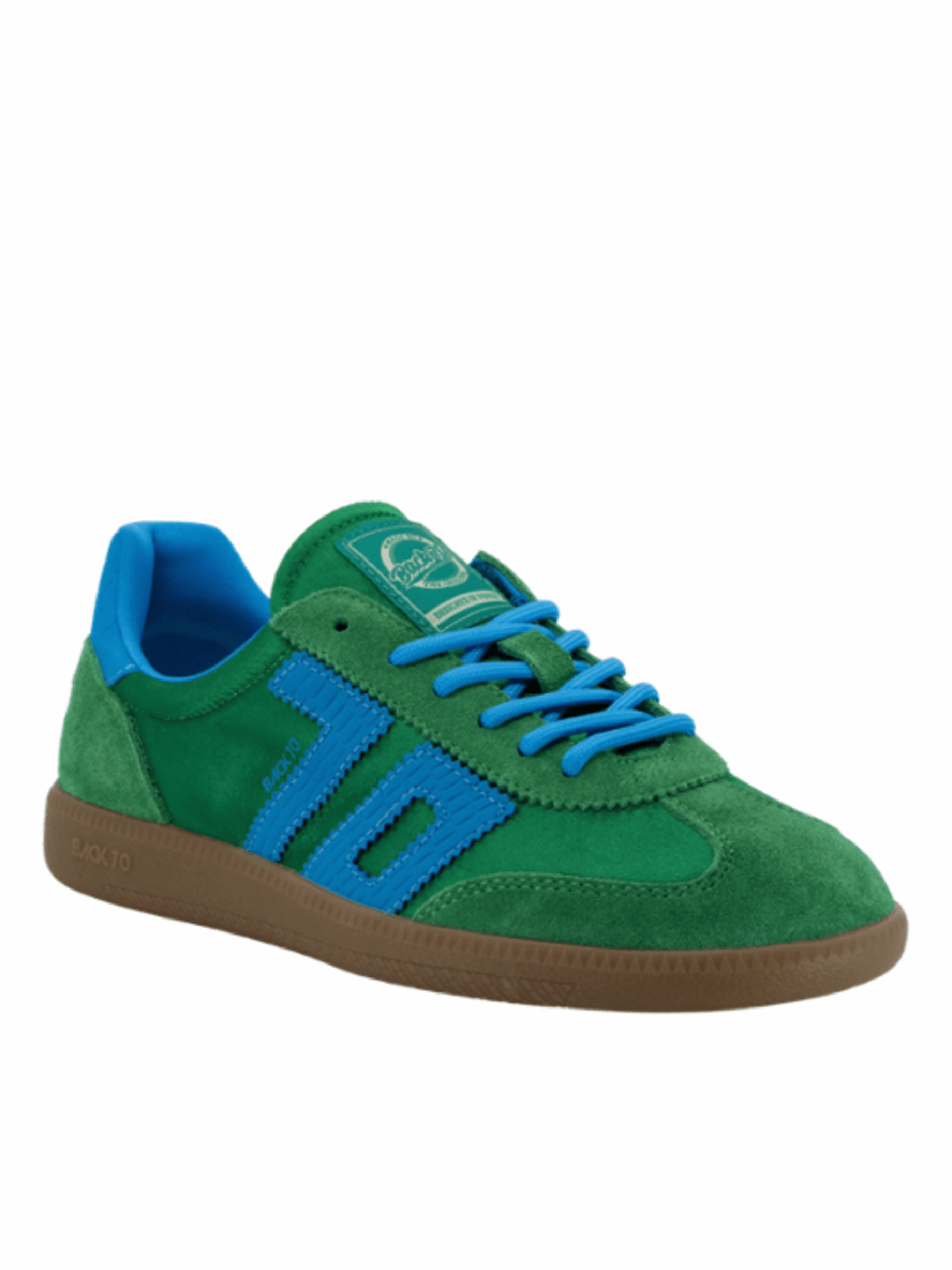 green sneakers
