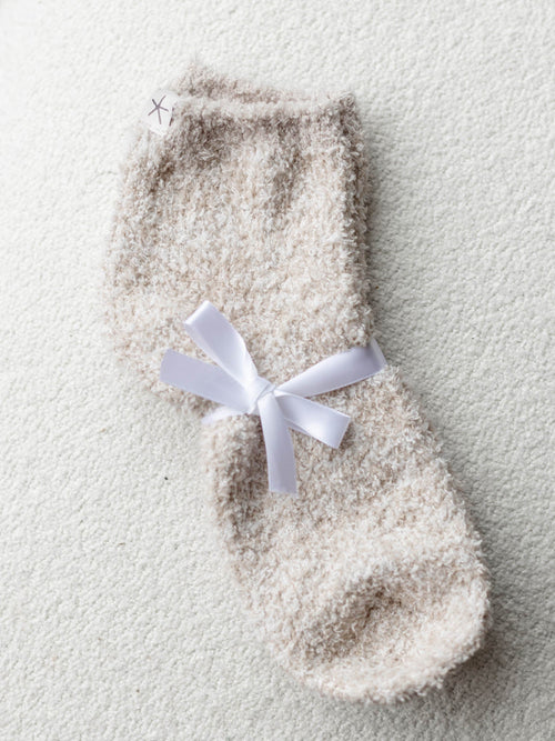 white and neutral soft socks