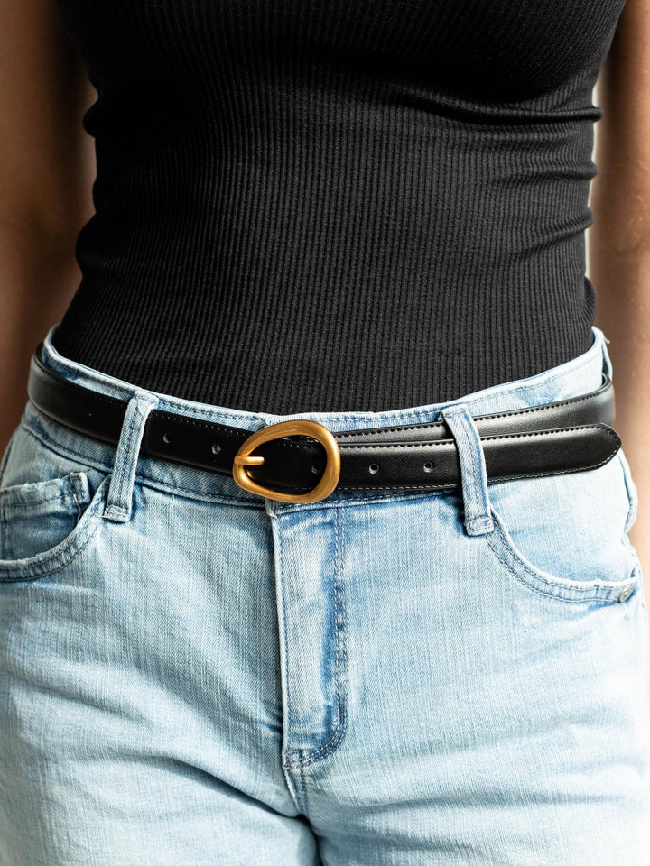 black belt brush gold buckle