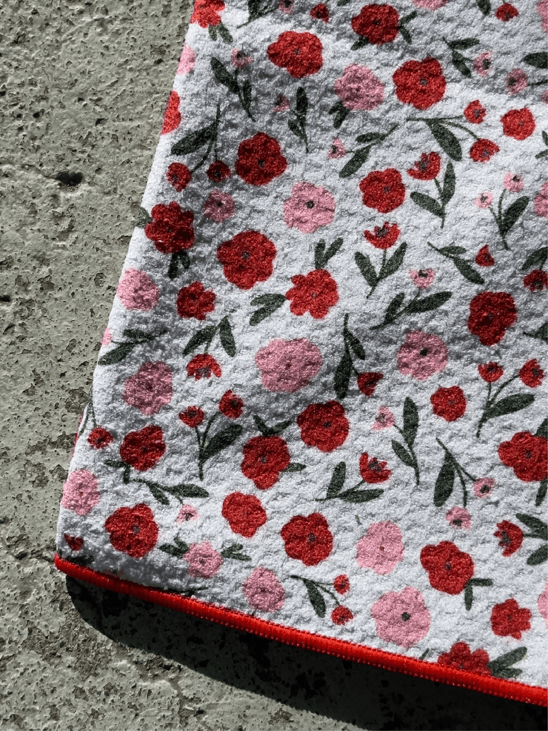 floral and striped microfiber dishtowel