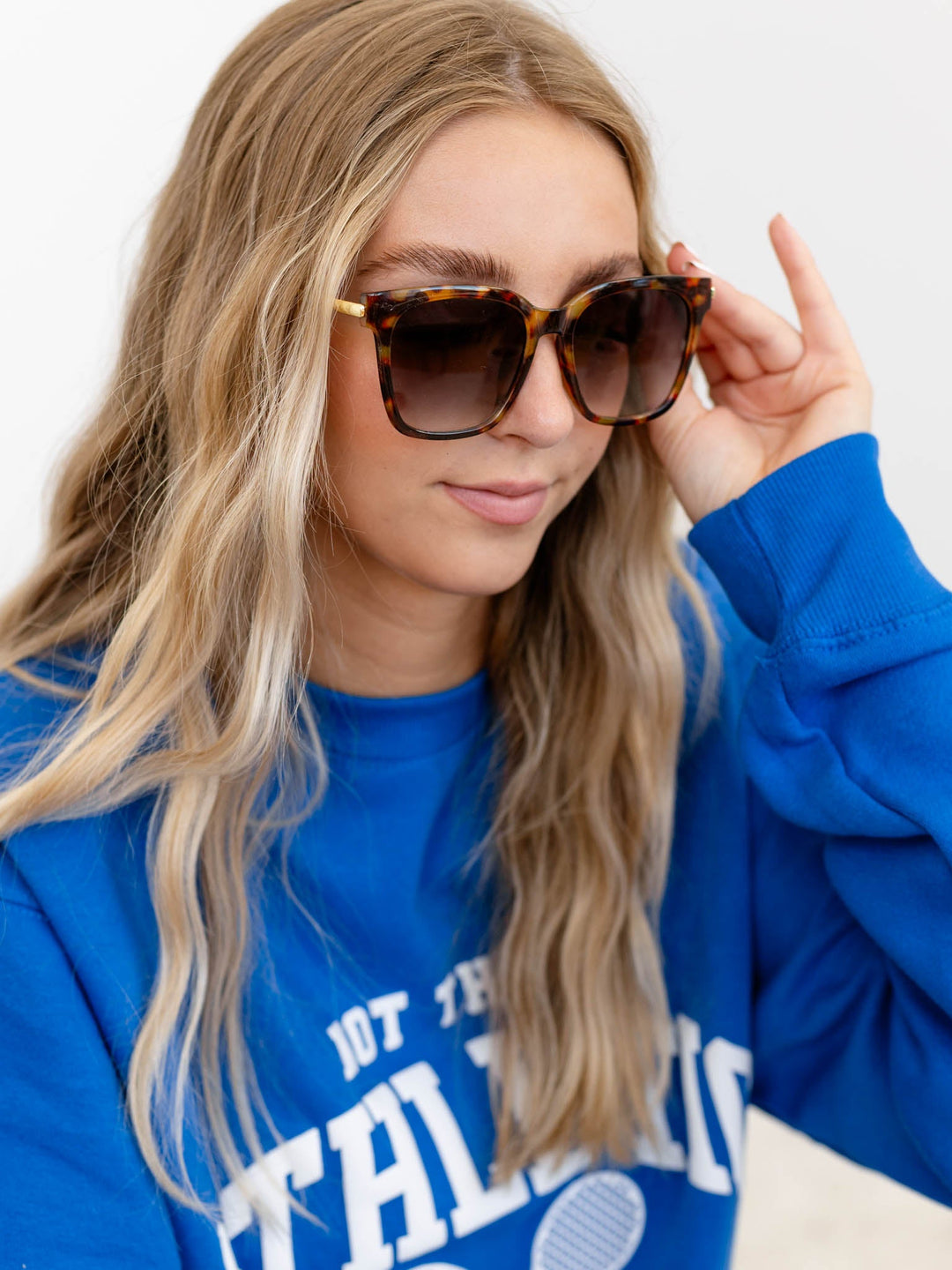 Blue Gem Bea Gold Bow Sunglasses - TortSunglasses