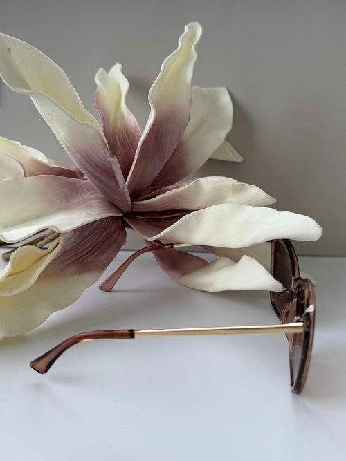 mauve faded lens sunglasses