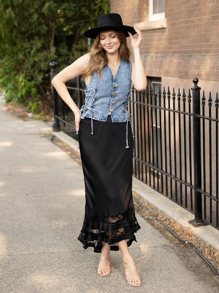 Boho Denim Vest