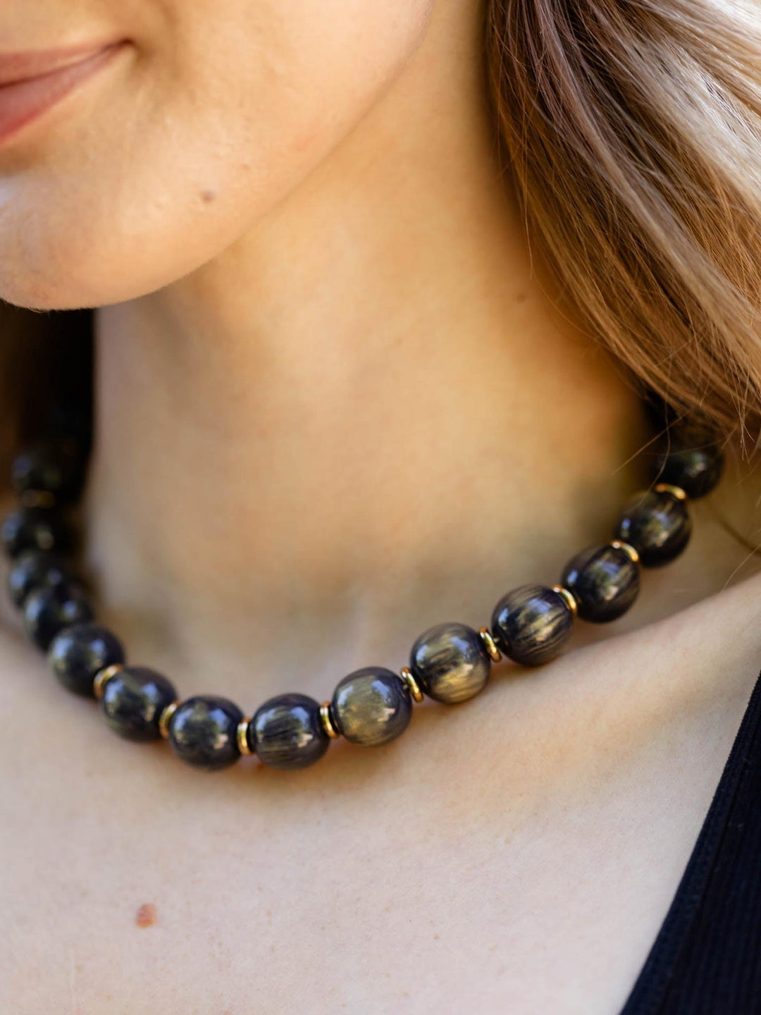 Bold Sphere Bead Necklace