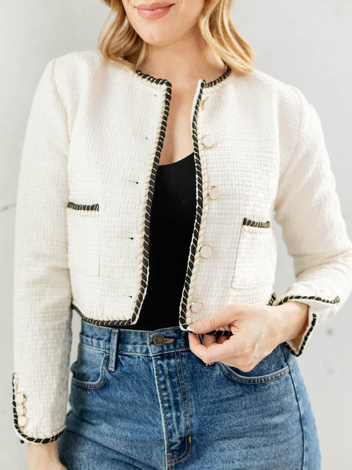 off white tweed jacket