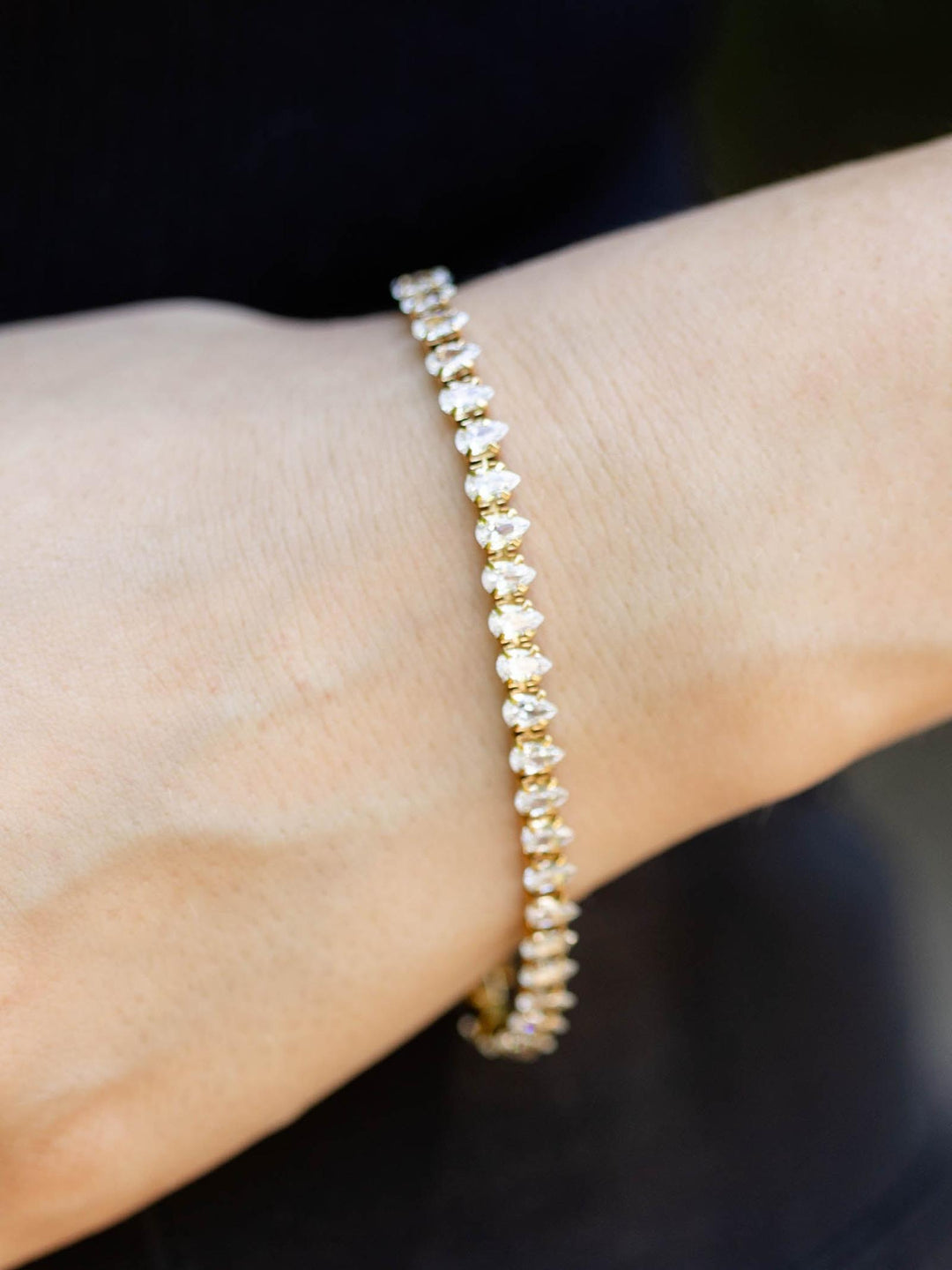 Brenda Grands Waterproof 5mm Teardrop Tennis Bracelet