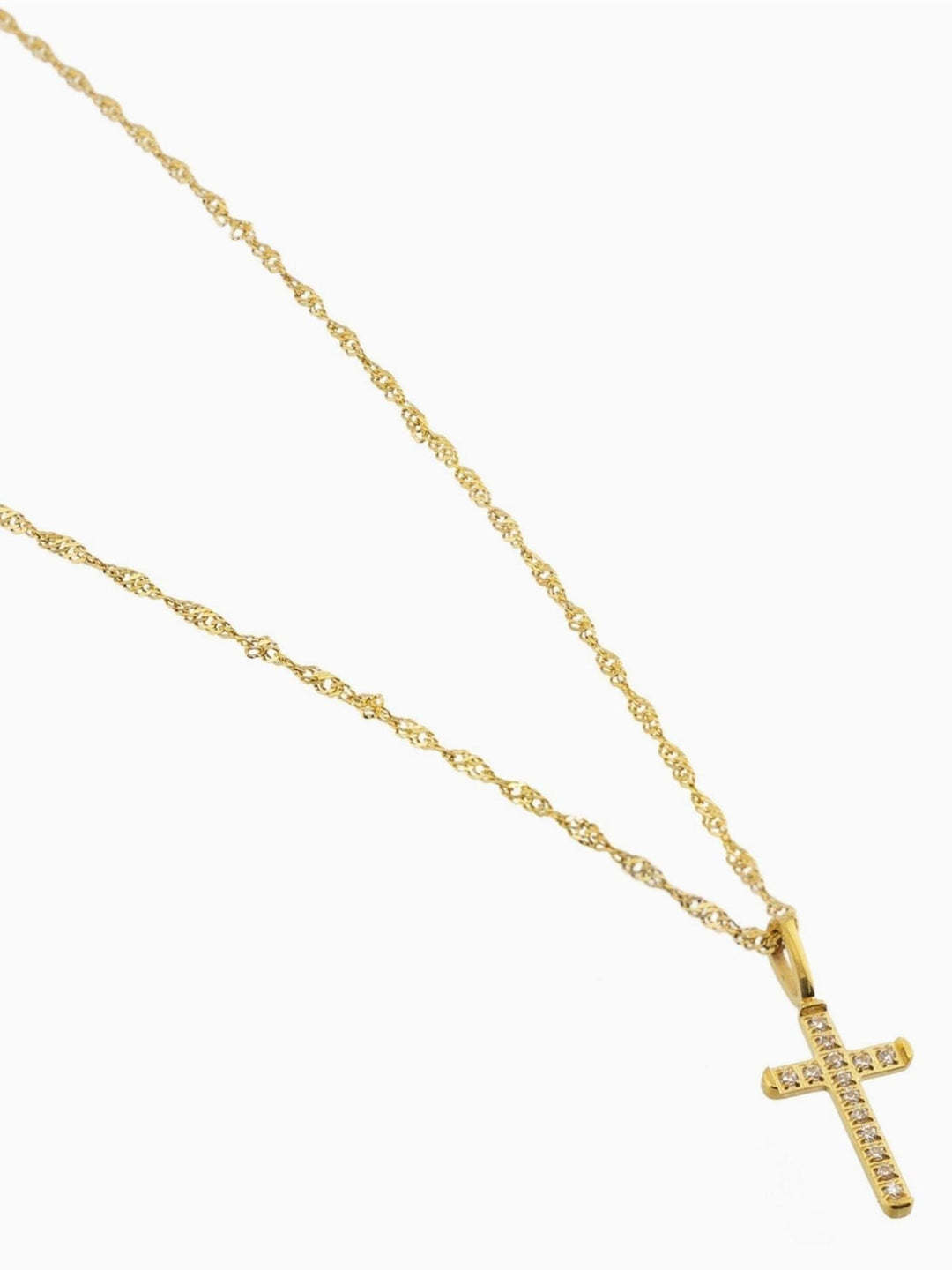 gold cross necklace