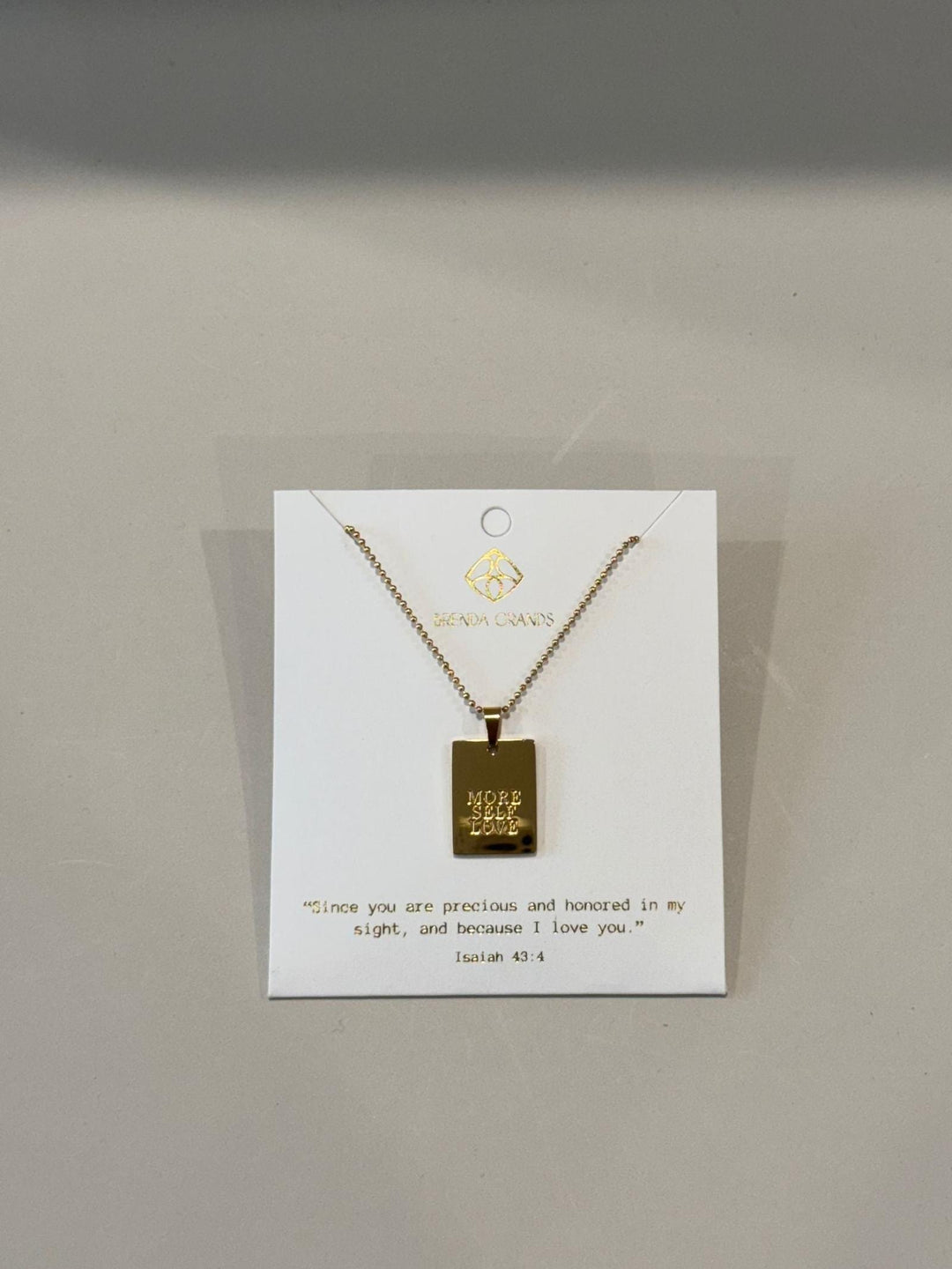 more self love pendant necklace