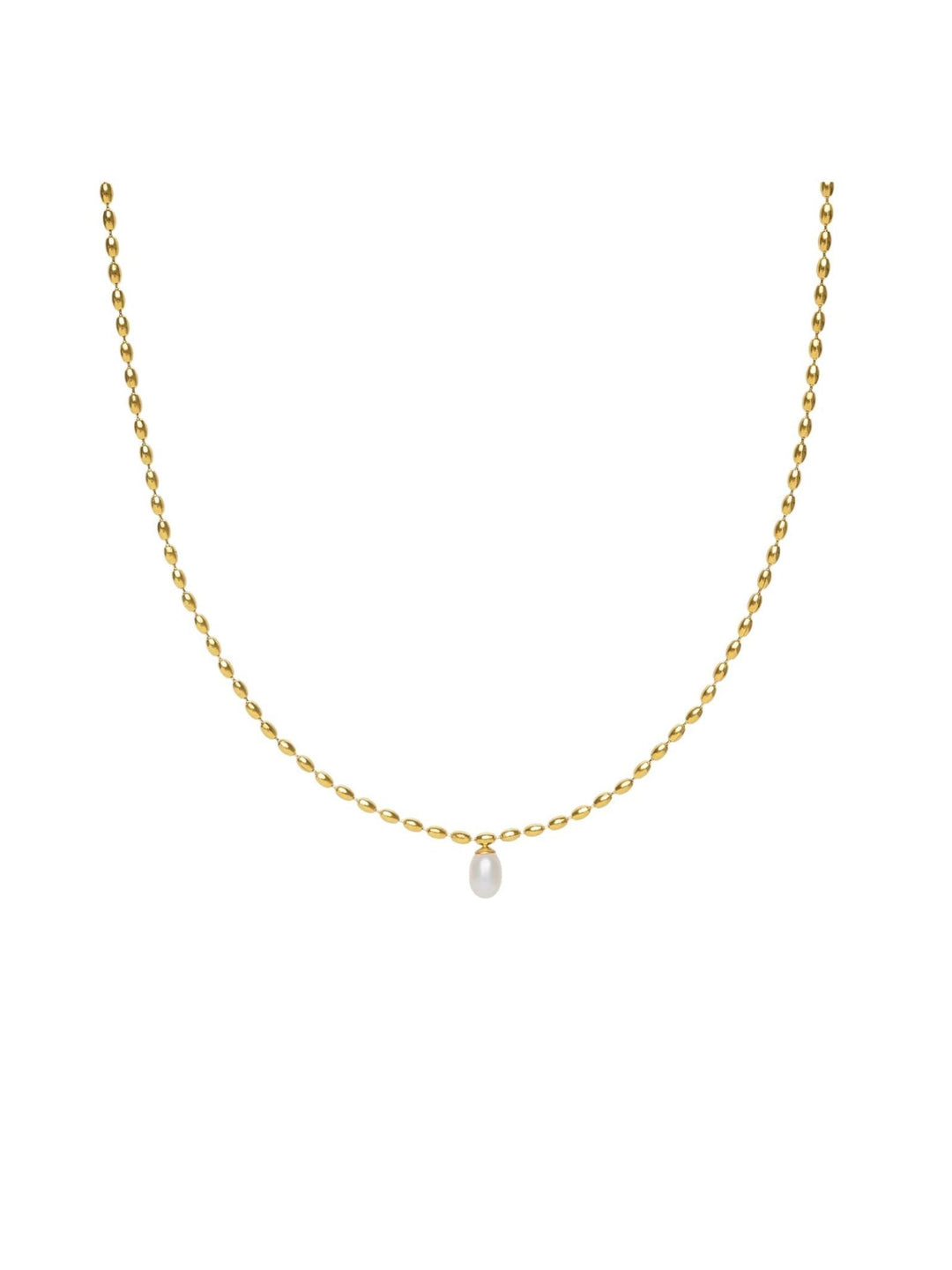 gold and pearl necklace
