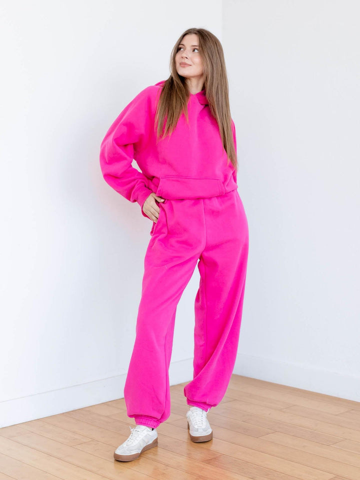 hot pink hoodie
