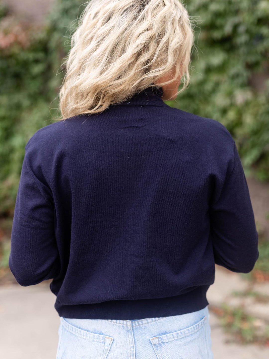 Button Down Mock Neck Aven Cardigan