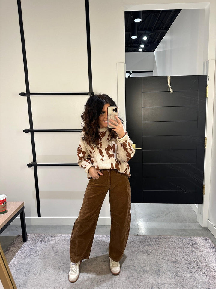 cow print sweater