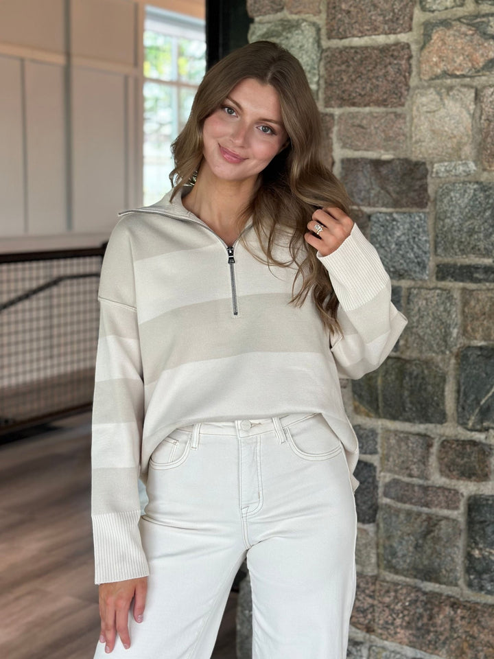 By Together Fontaine Stripe Half Zip