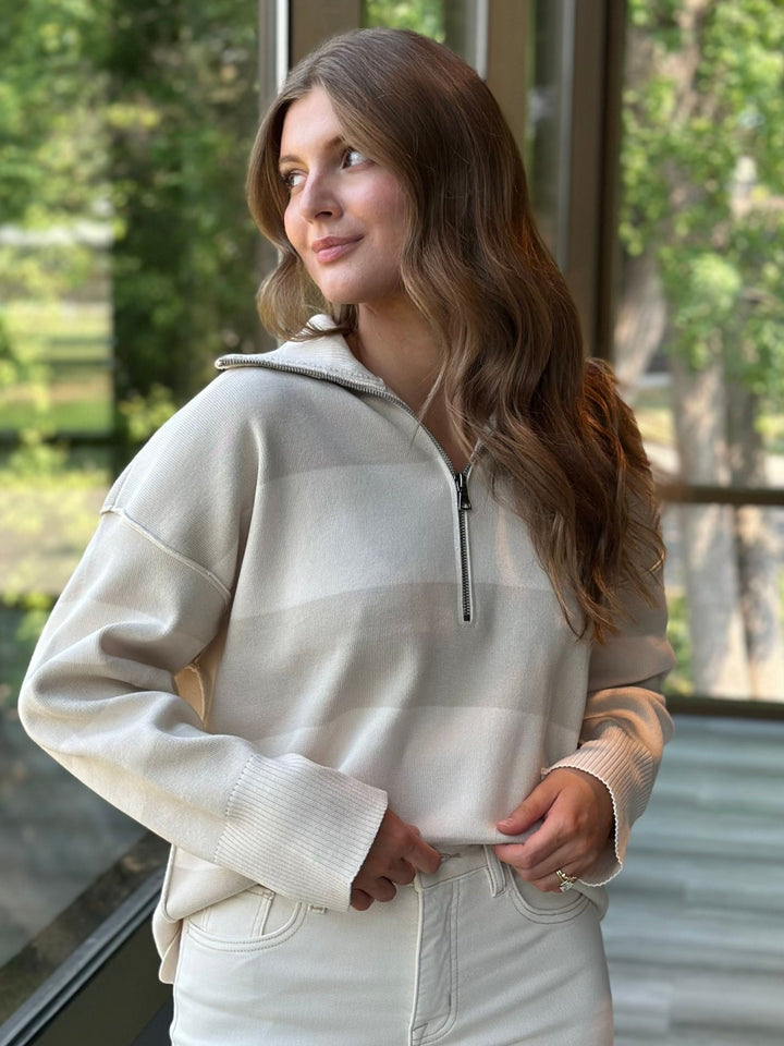 By Together Fontaine Stripe Half Zip