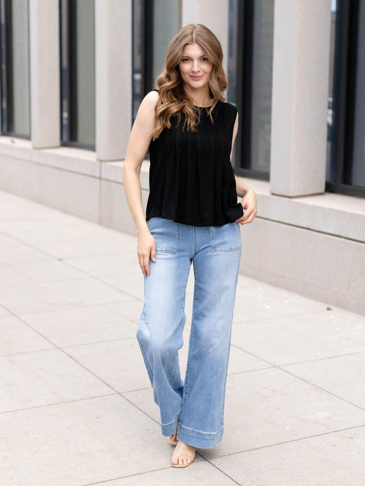 By Together Pleated Sleeveless Top