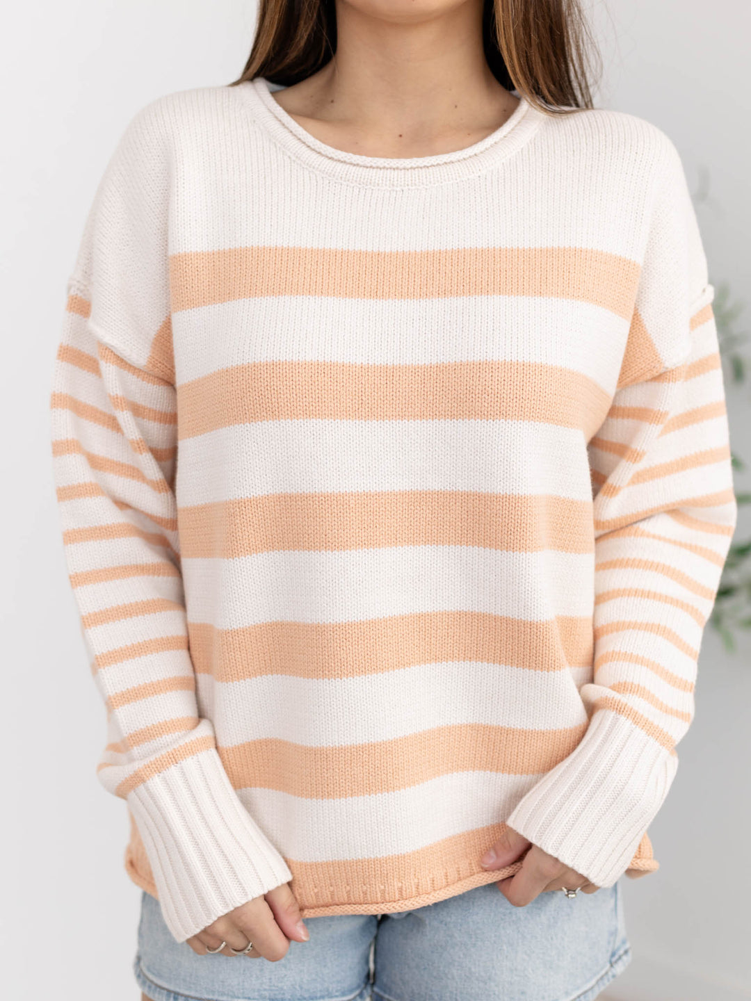 By Together Stripe Round Neck SweaterSweaters