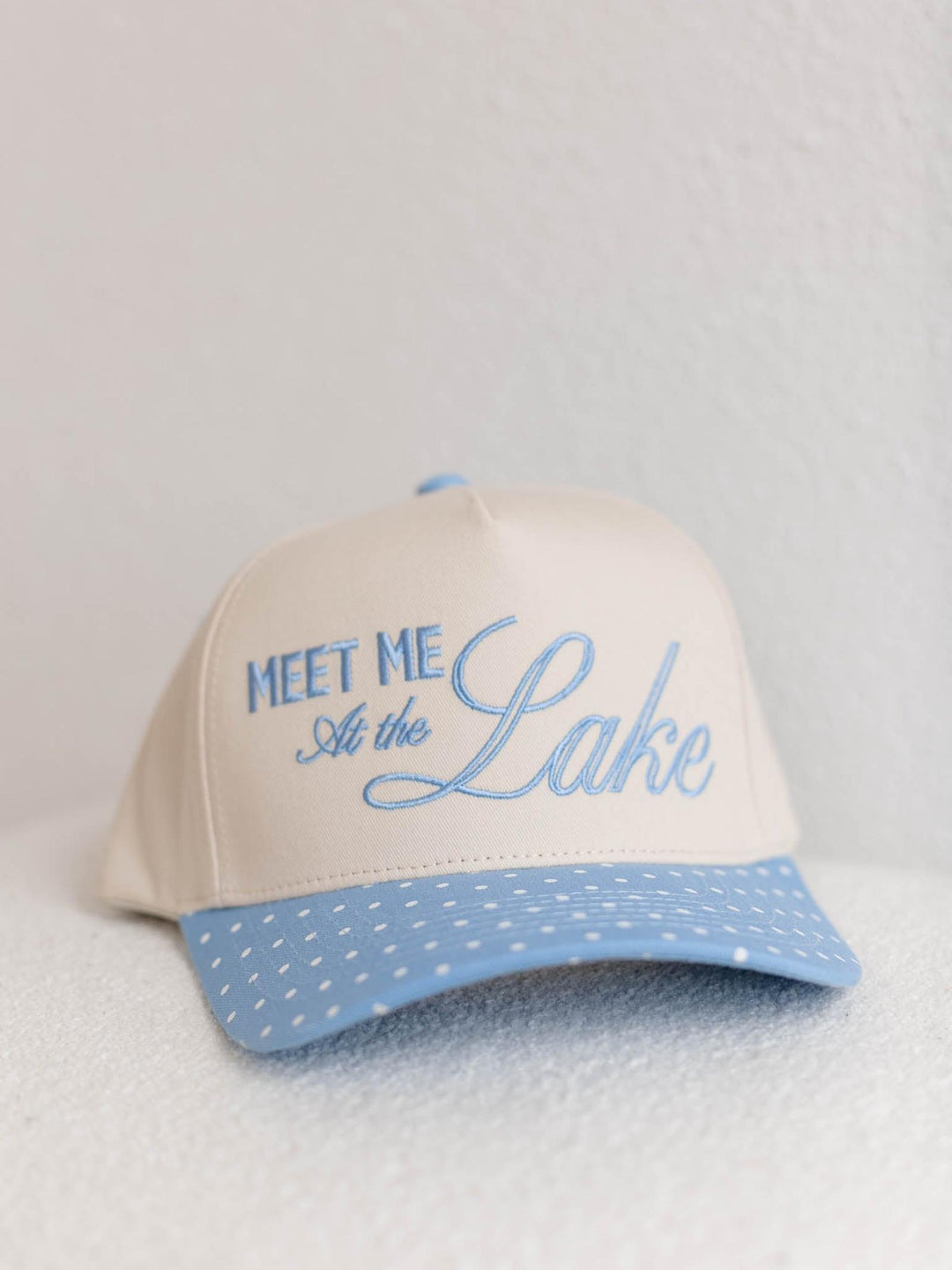 lake polka dot trucker hat