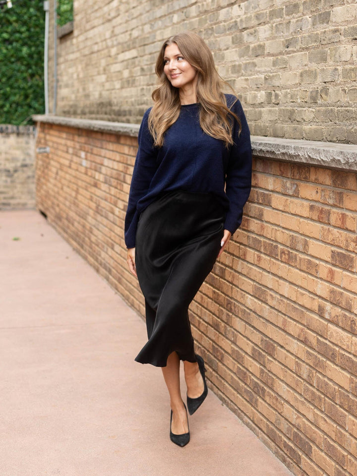 navy sweater