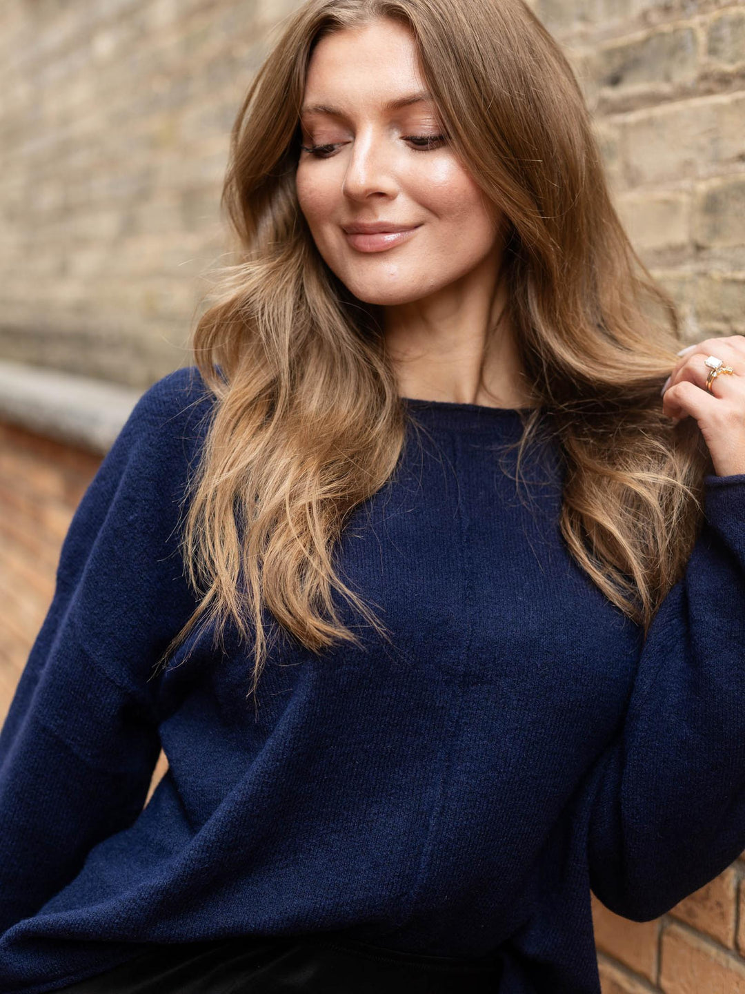 blue sweater