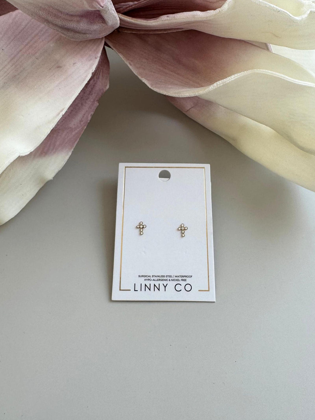 cross stud earring