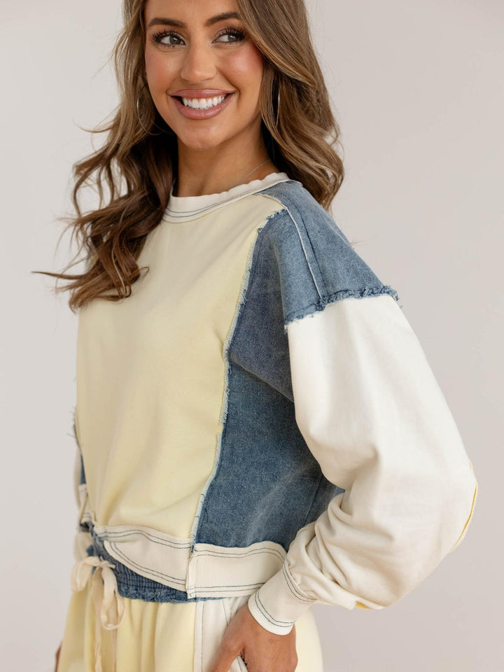color block sweater