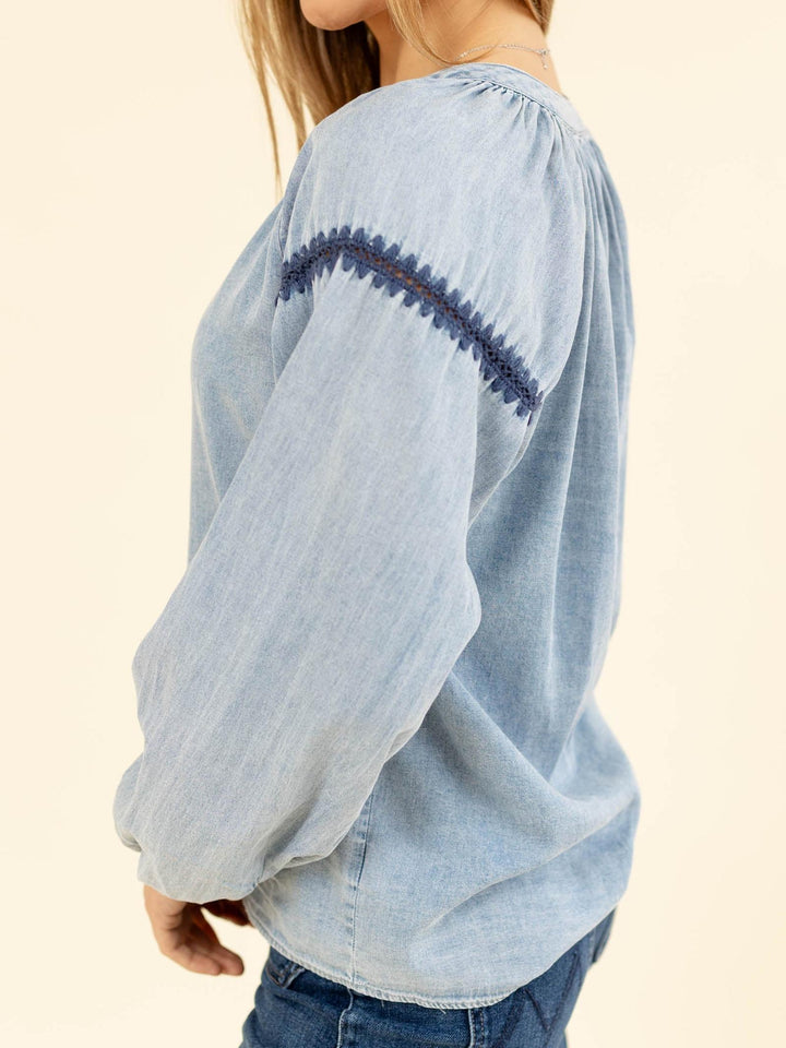 denim blouse